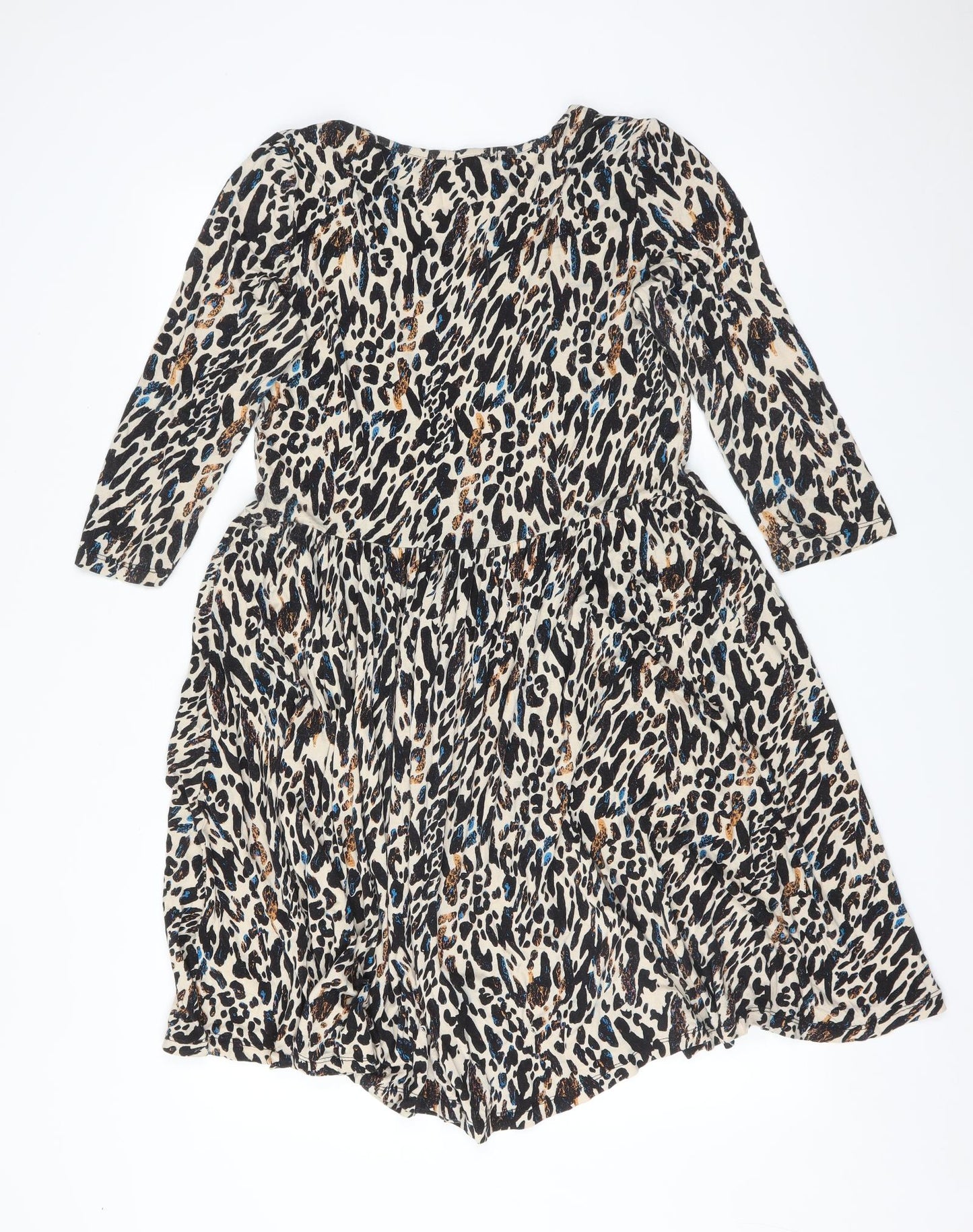 South Womens Multicoloured Animal Print  Skater Dress  Size 14