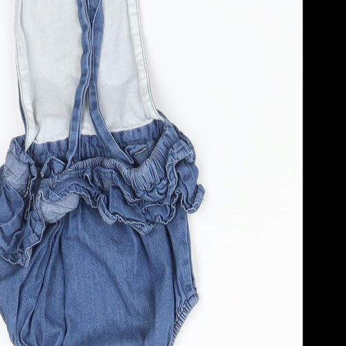 Matalan Girls Blue   Dungaree One-Piece Size 12-18 Months