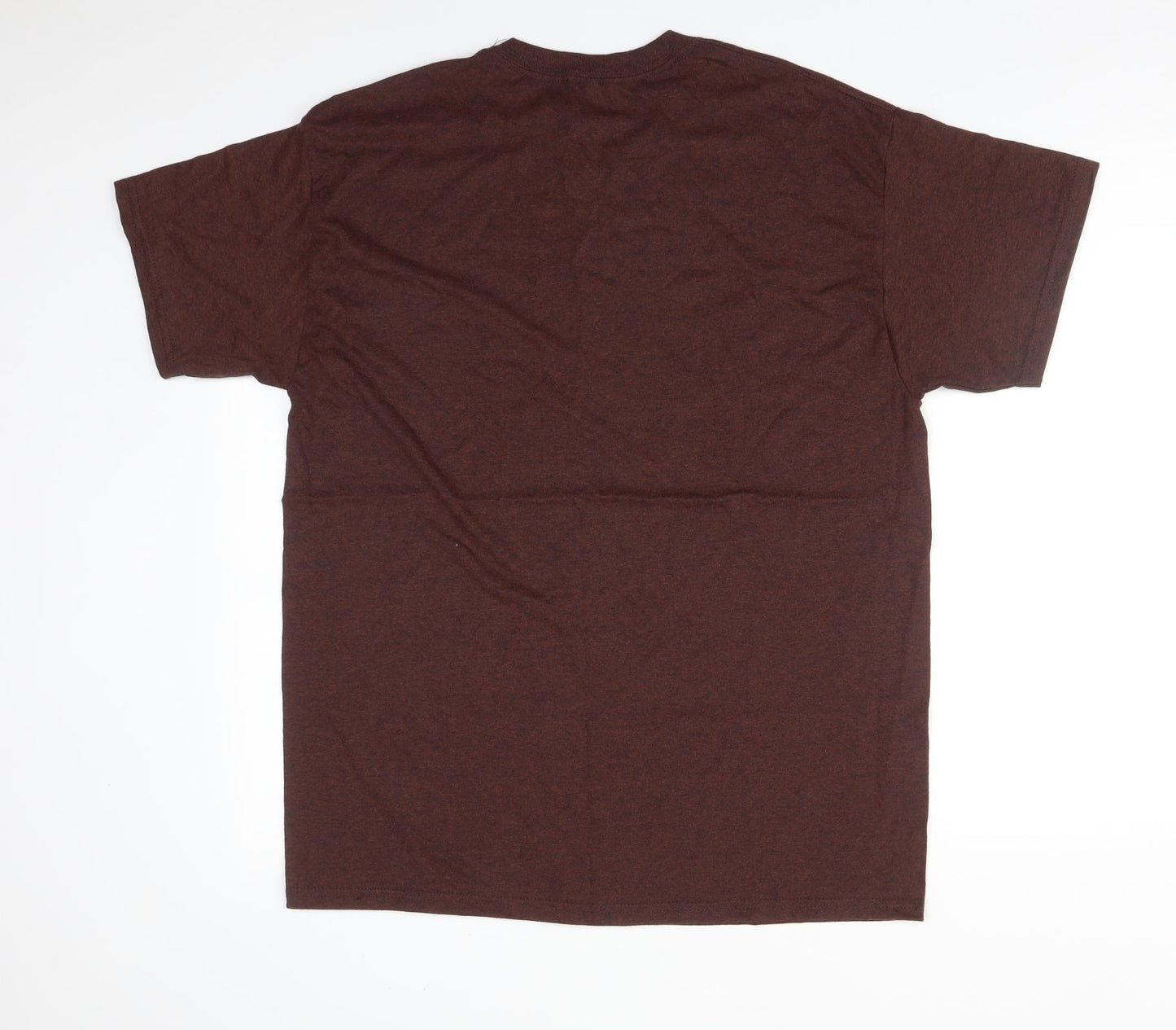 Gildan Mens Brown    T-Shirt Size L