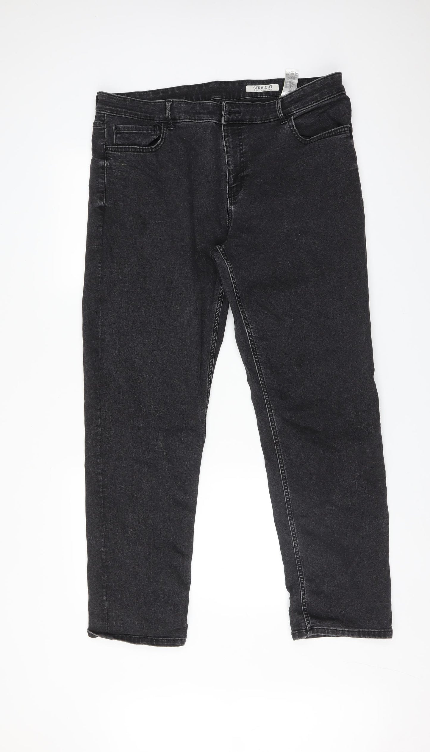 M&S Womens Black   Straight Jeans Size 18 L28 in