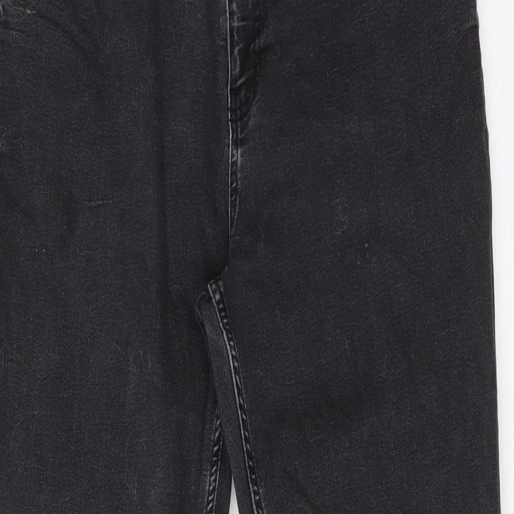 M&S Womens Black   Straight Jeans Size 18 L28 in
