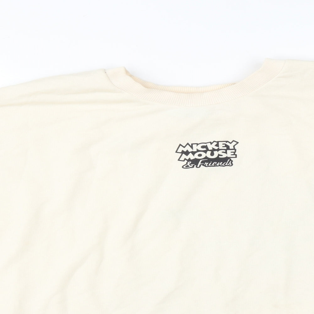 George Womens White   Pullover Sweatshirt Size L