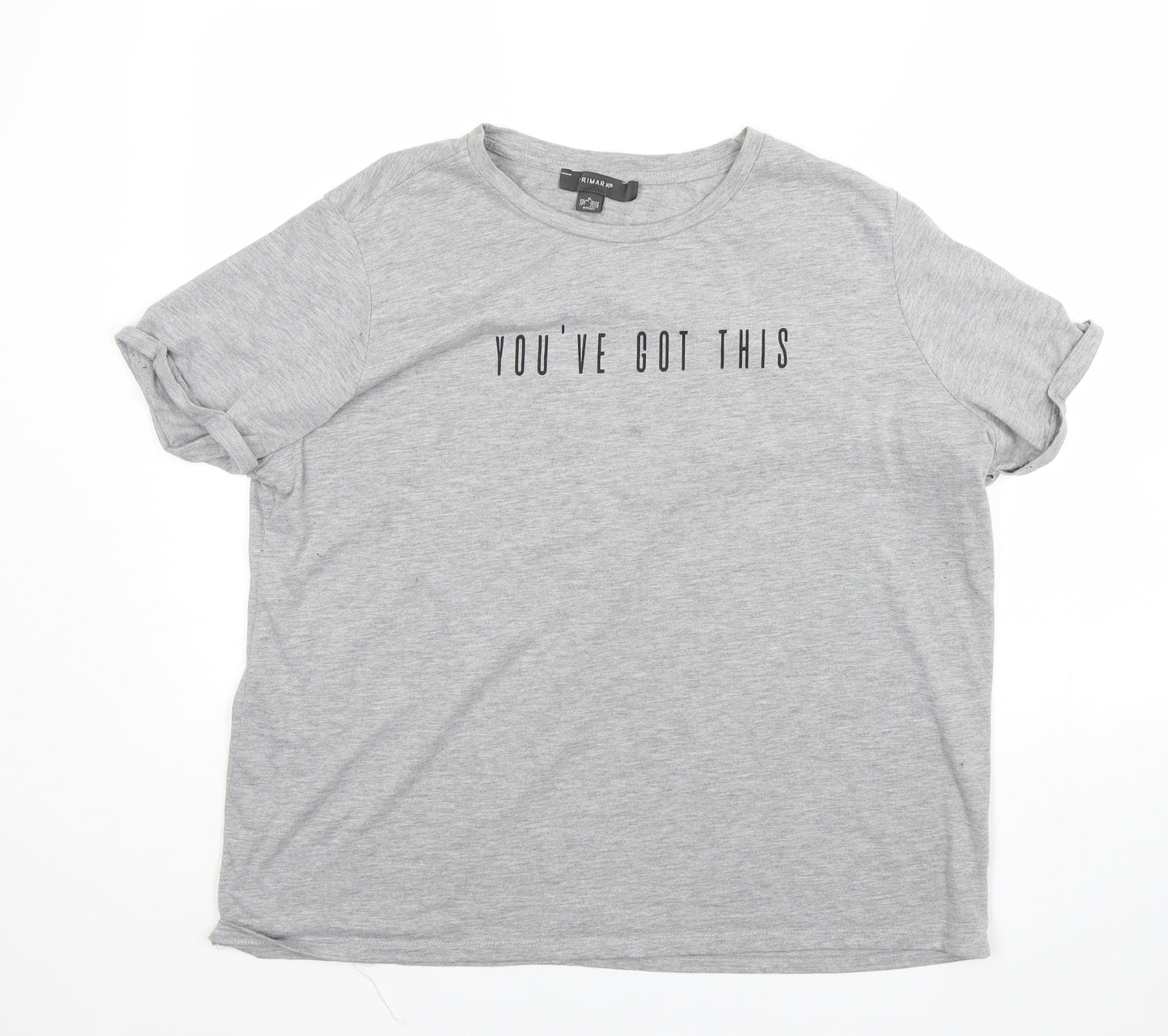 Primark Womens Grey   Basic T-Shirt Size XL