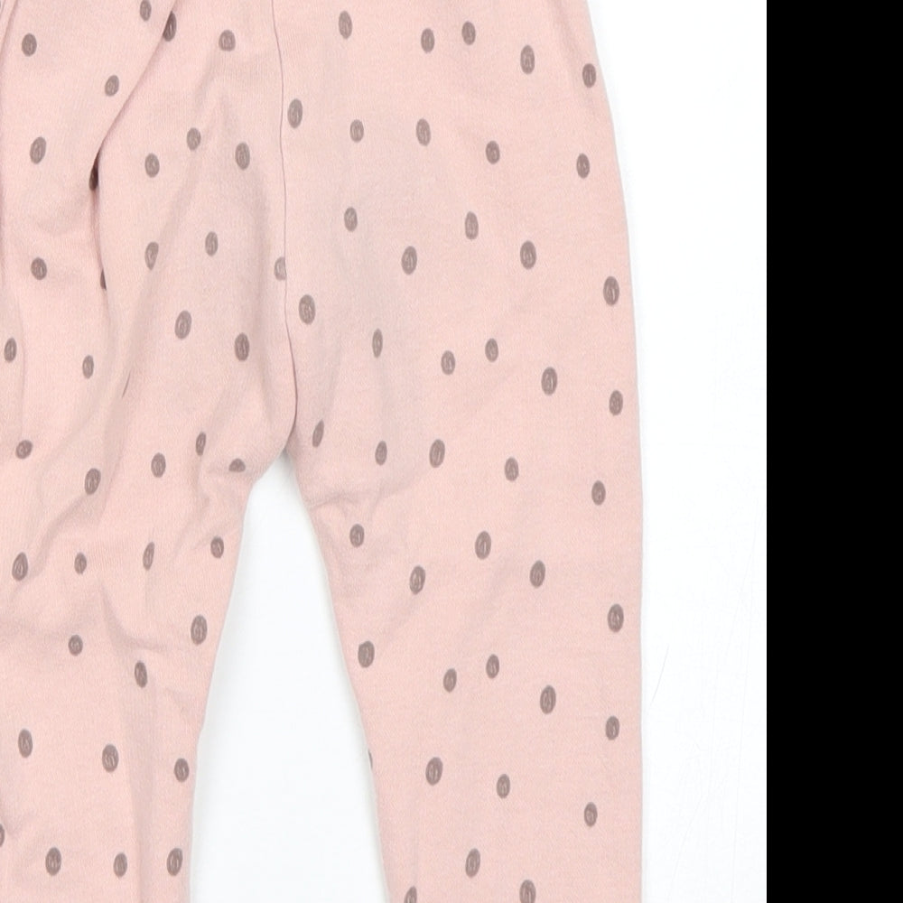 Zara Girls Pink Polka Dot  Sweatpants Trousers Size 18-24 Months