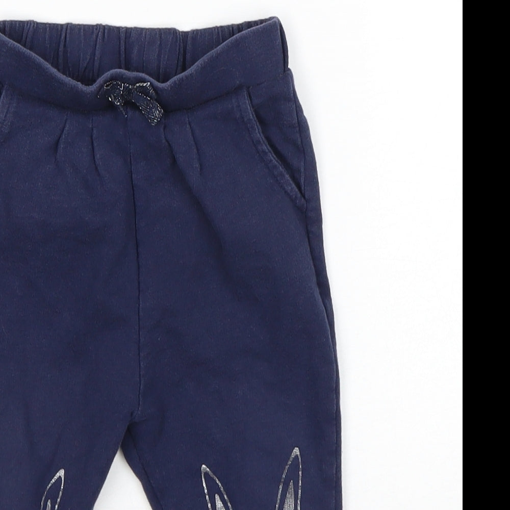 George Girls Blue   Sweatpants Trousers Size 12-18 Months