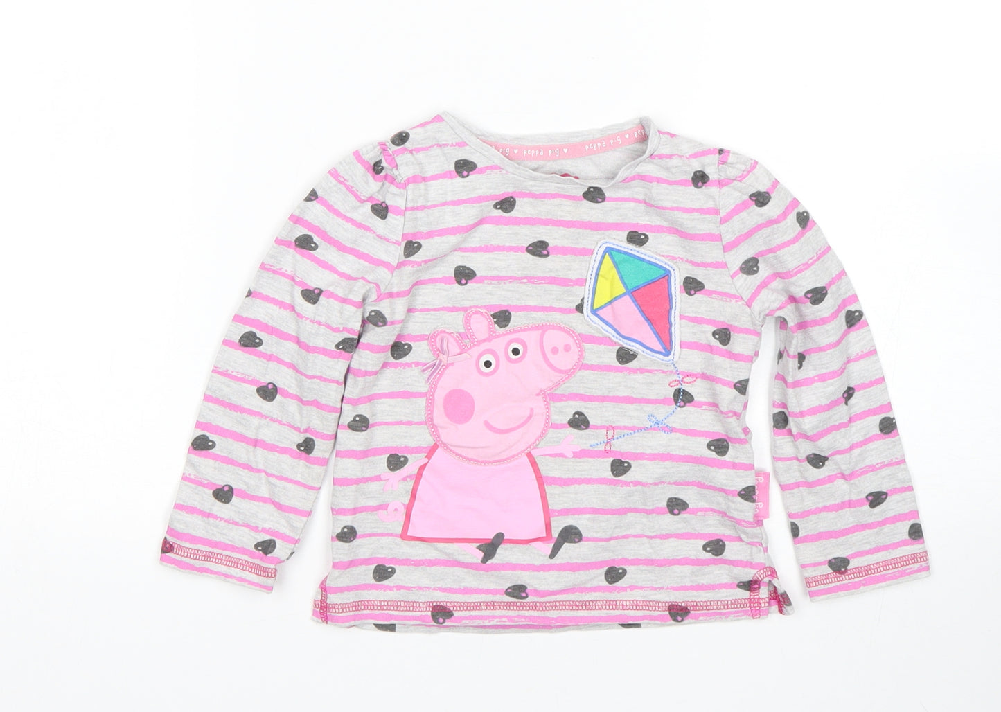 Mothercare  Girls Multicoloured Striped  Basic T-Shirt Size 18-24 Months  - Peppa Pig