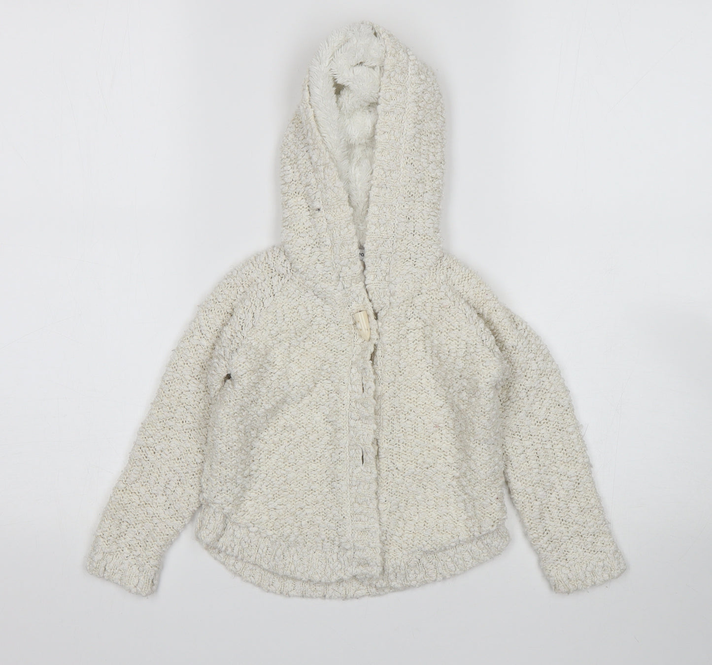 George Girls White   Overcoat Coatigan Size 18-24 Months