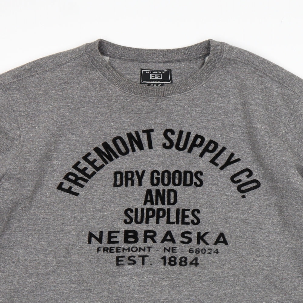 F&F Mens Grey   Pullover Sweatshirt Size XL