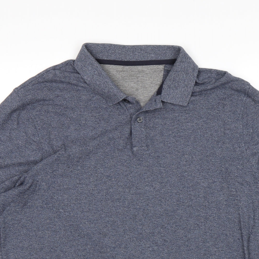 M&S Mens Blue    Polo Size XL