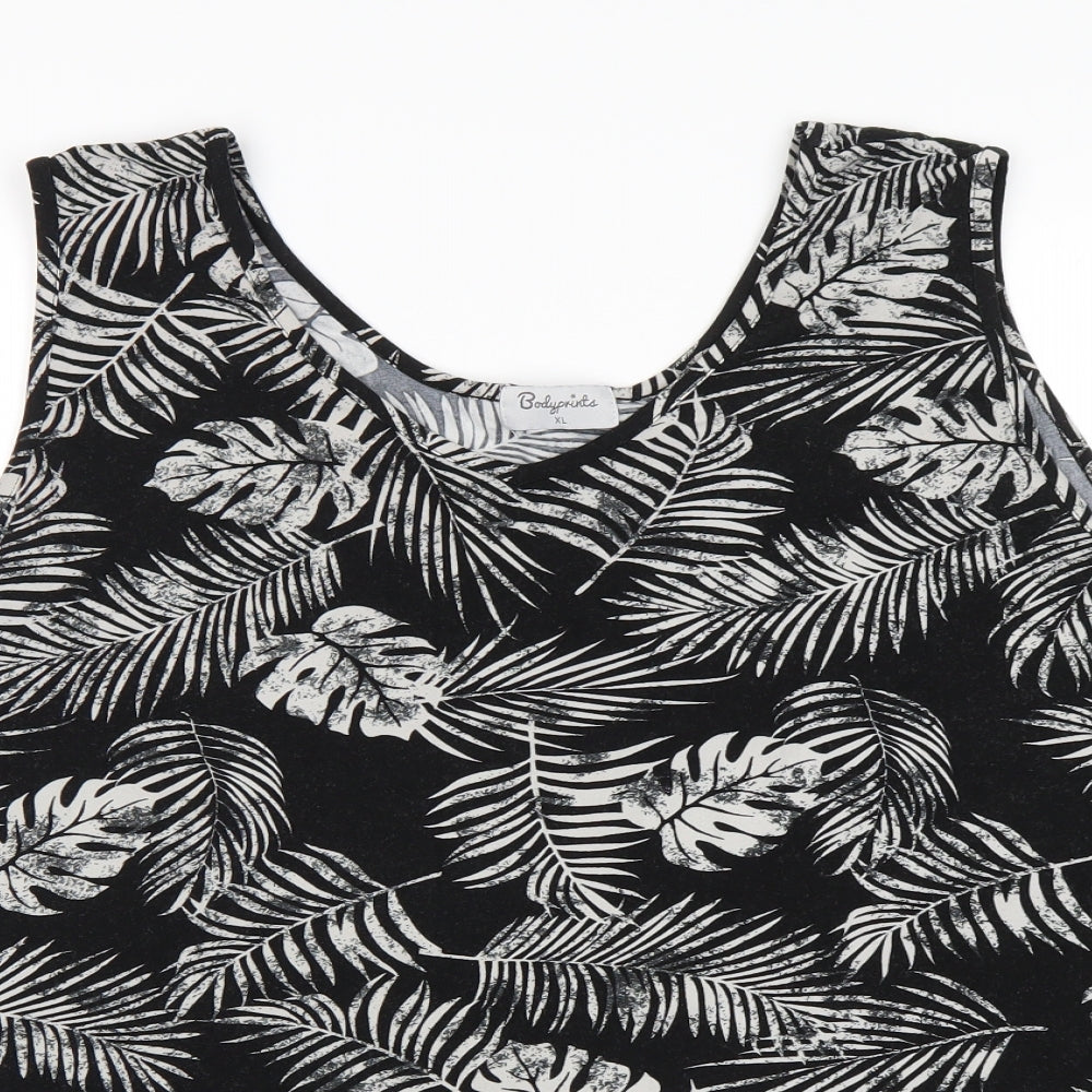 Bodyprints Womens Multicoloured Floral  Basic Tank Size XL