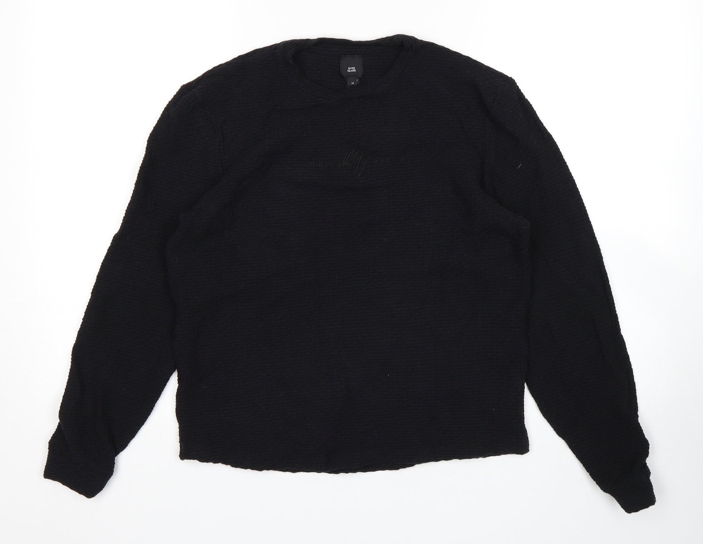 River Island Mens Black   Pullover Jumper Size M