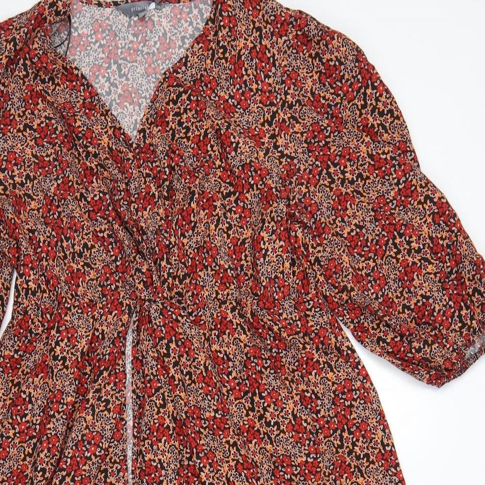 Principles Womens Multicoloured Floral  A-Line  Size 14