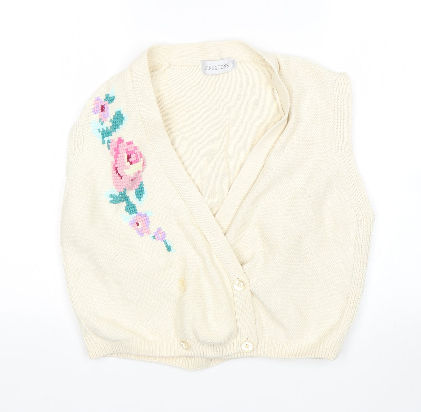 Sensations Womens Beige   Cardigan Jumper Size 12