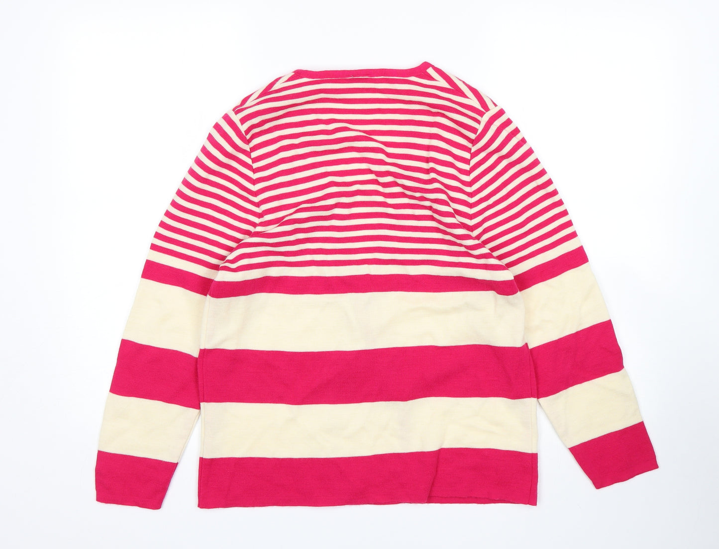 LUCIA Womens Multicoloured Striped  Cardigan Jumper Size 12