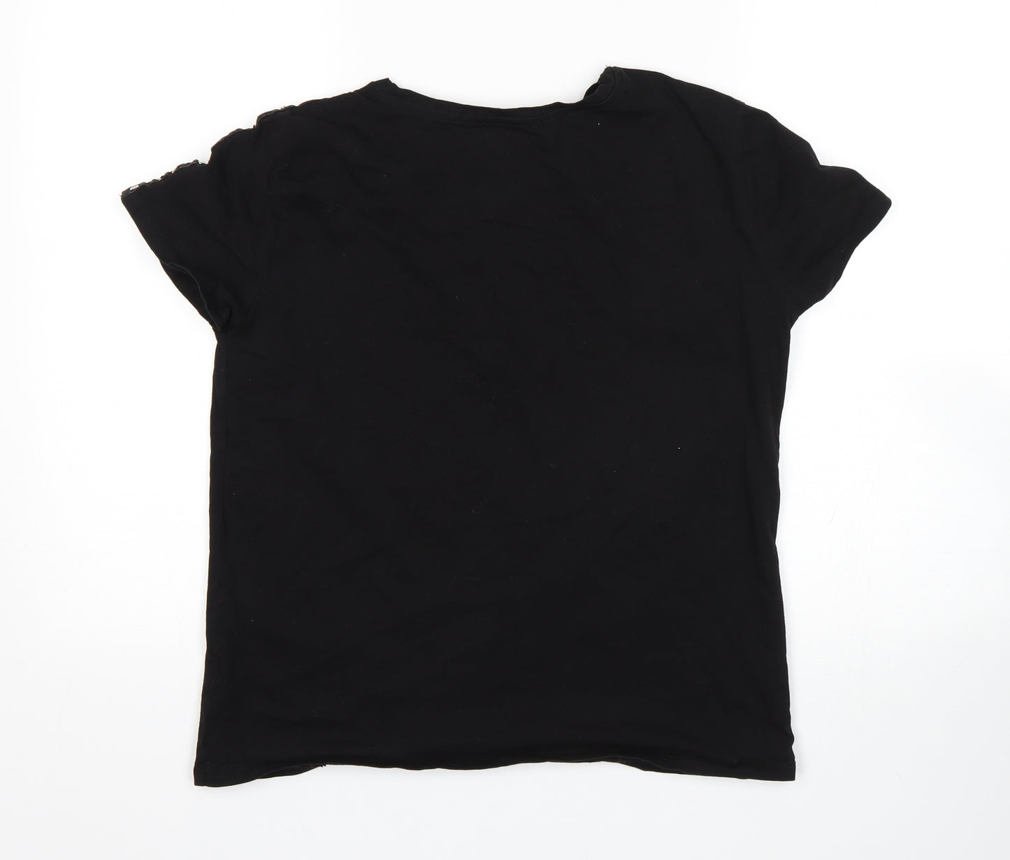 Papaya Womens Black   Basic T-Shirt Size 12