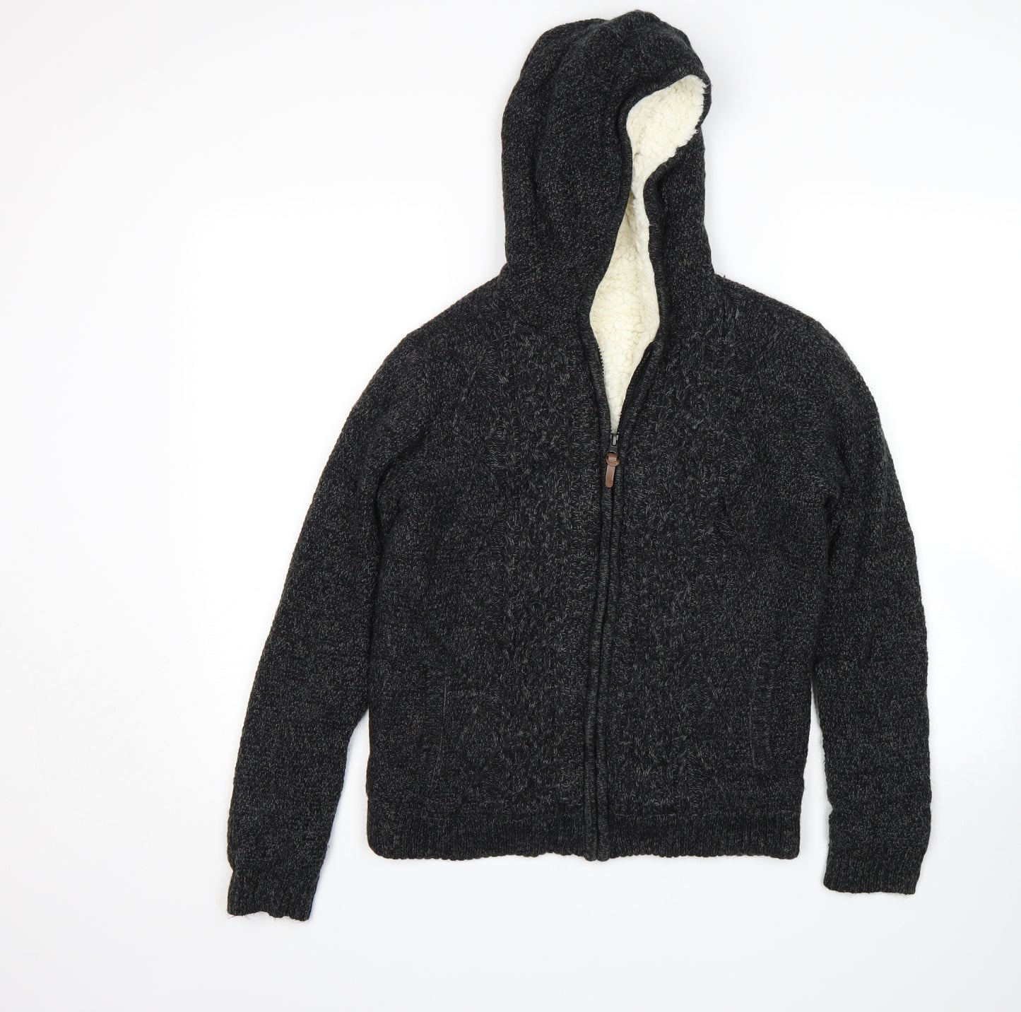 M&S Boys Grey   Full Zip Hoodie Size 12-13 Years