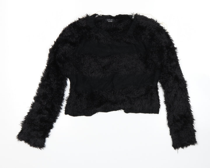 M&Co Girls Black Pullover Jumper Size 13 Years