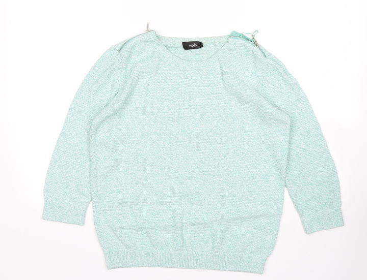 Wallis Womens Green   Pullover Jumper Size S