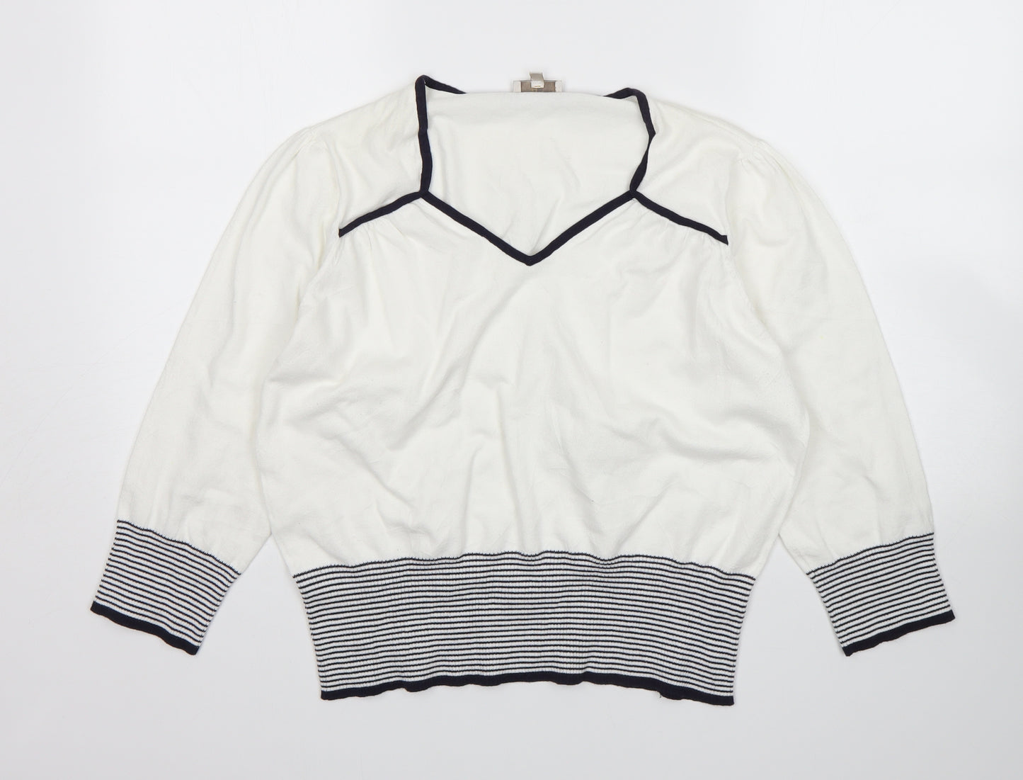 CC Womens Multicoloured Striped  Pullover Jumper Size XL