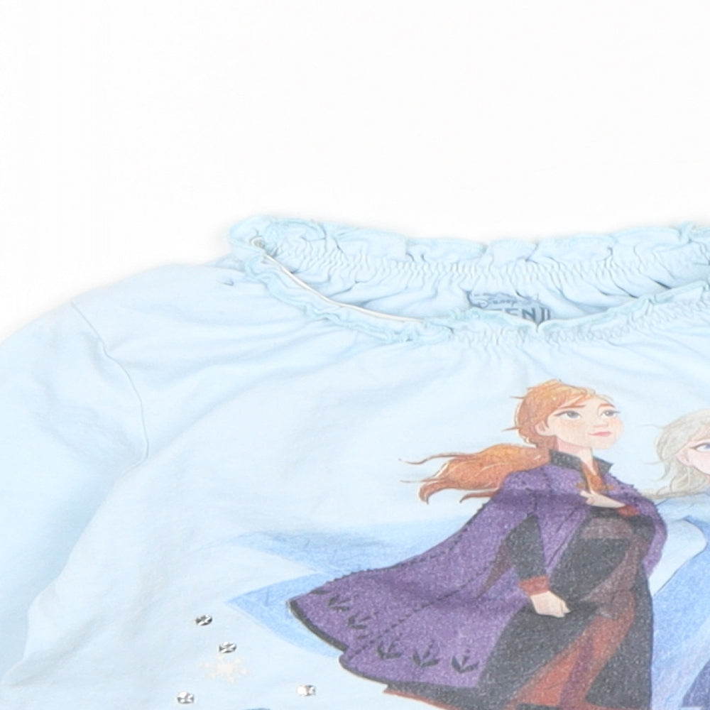 M&S Girls Blue   Top Pyjama Top Size 3-4 Years  - Frozen