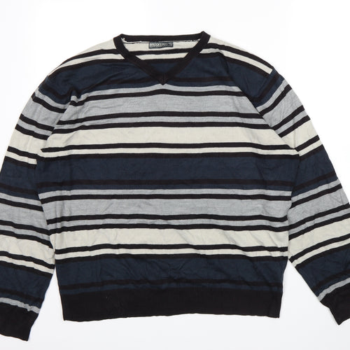 Brooker Womens Multicoloured Striped  Pullover Jumper Size XL