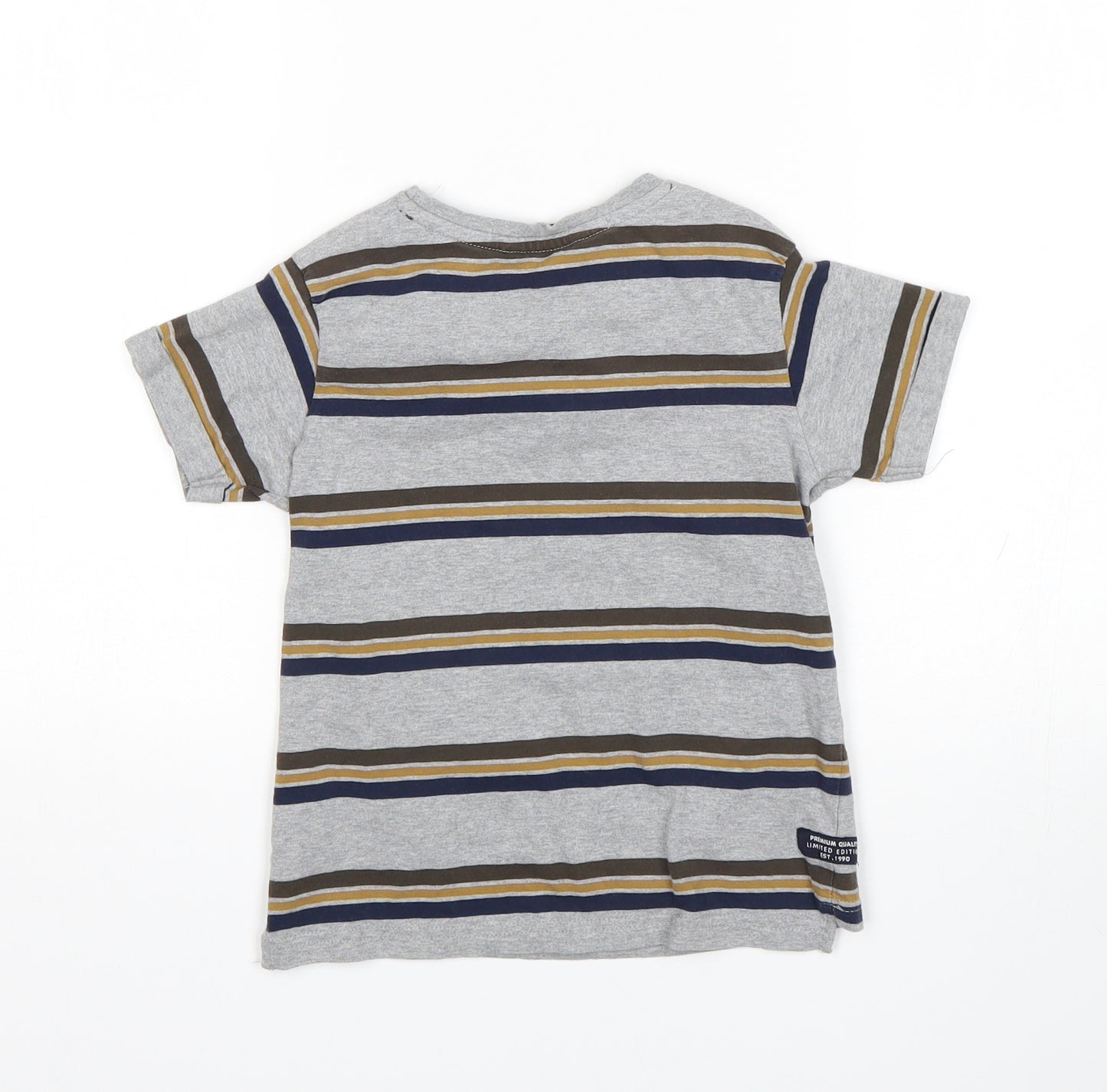 George Boys Multicoloured Striped  Basic T-Shirt Size 5-6 Years