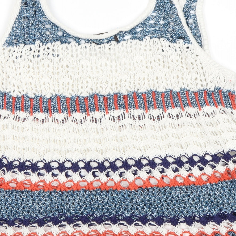 NEXT Womens Multicoloured Striped  Vest Jumper Size L
