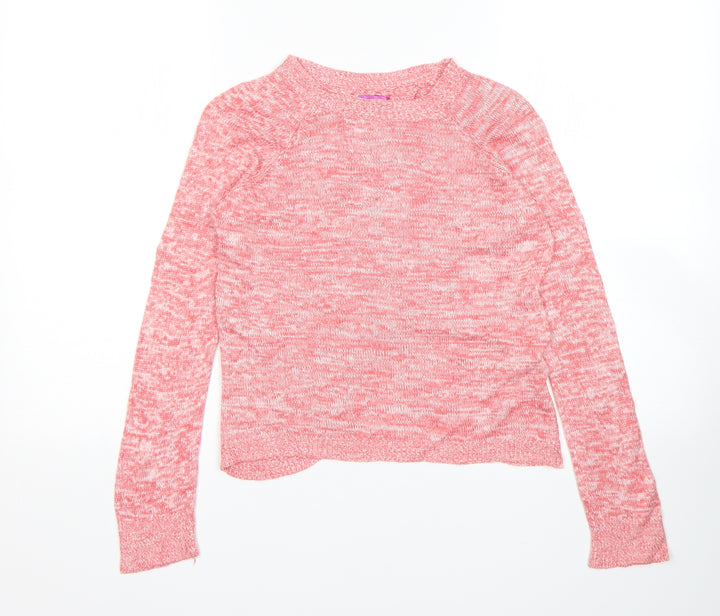Aqua Womens Pink   Pullover Jumper Size L