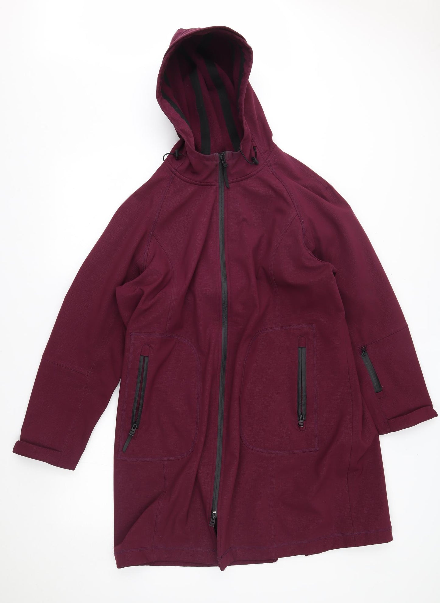M&S Womens Red   Parka Coat Size 20