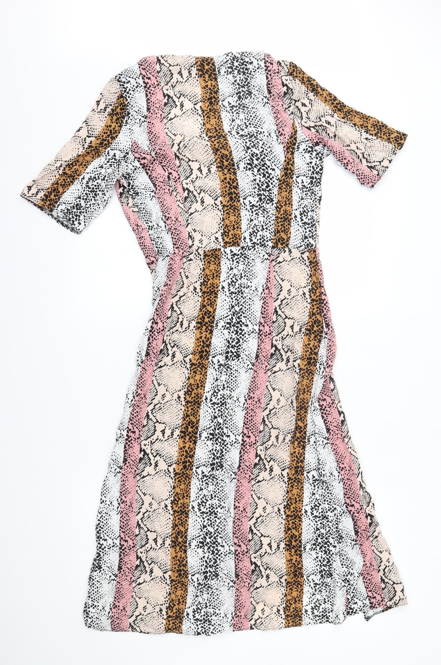 George Womens Multicoloured Striped  A-Line  Size 8