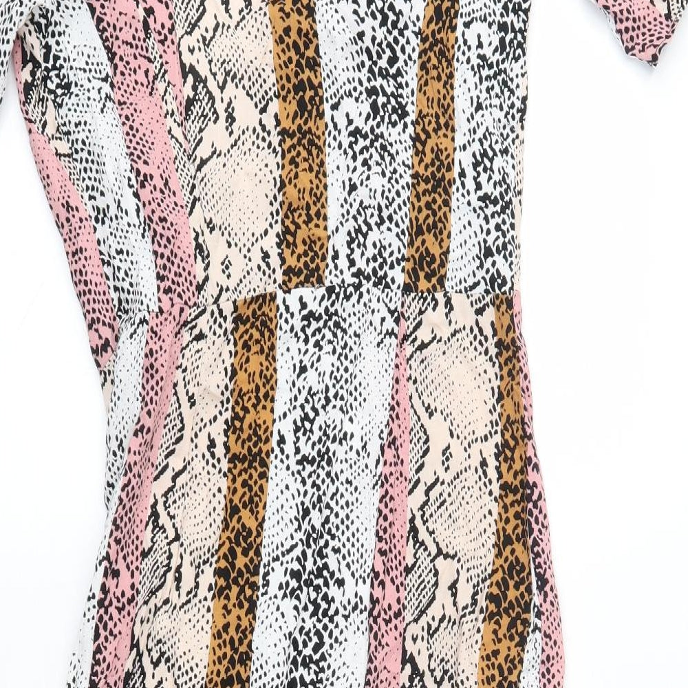 George Womens Multicoloured Striped  A-Line  Size 8