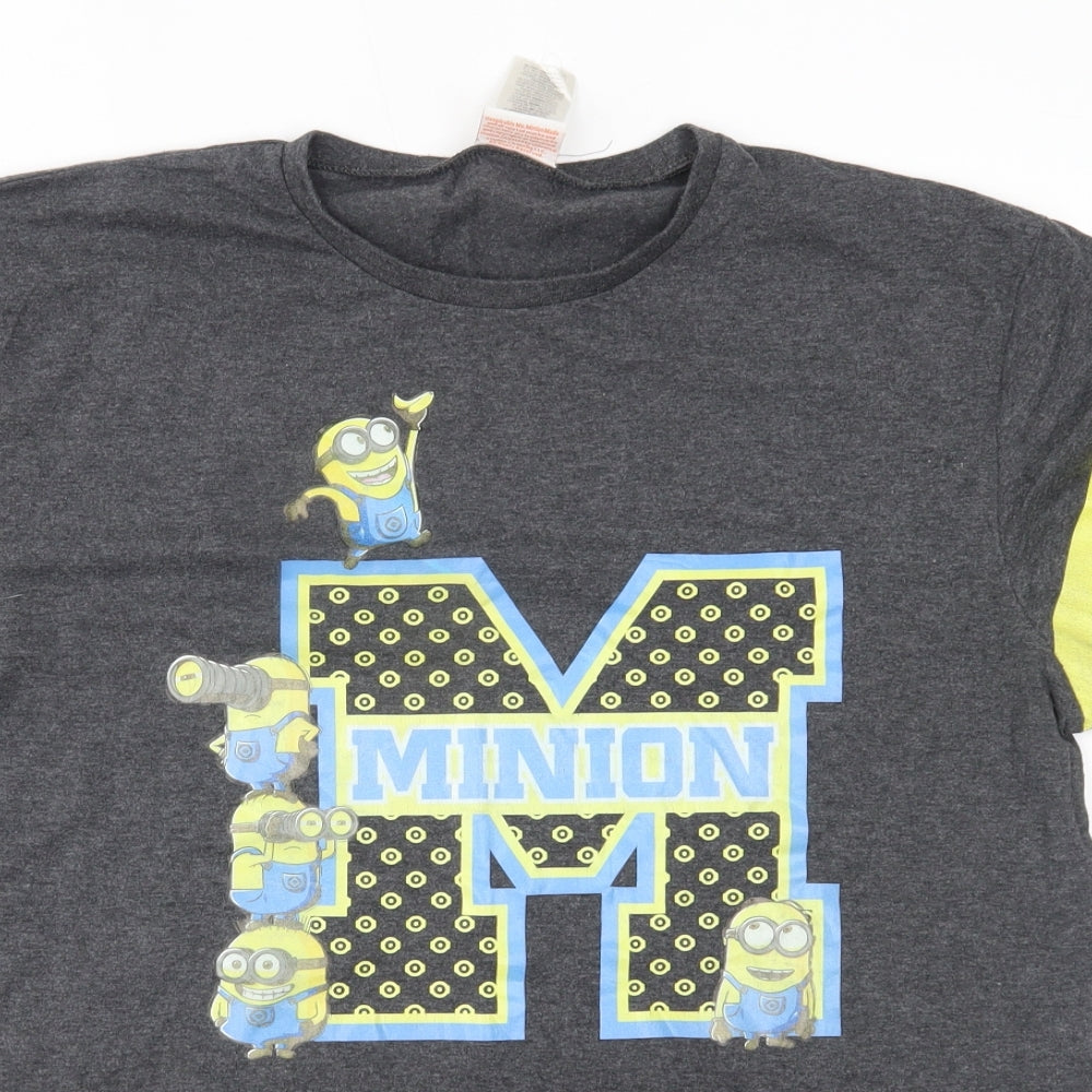 Avon Womens Grey   Basic T-Shirt Size M  - despicable me