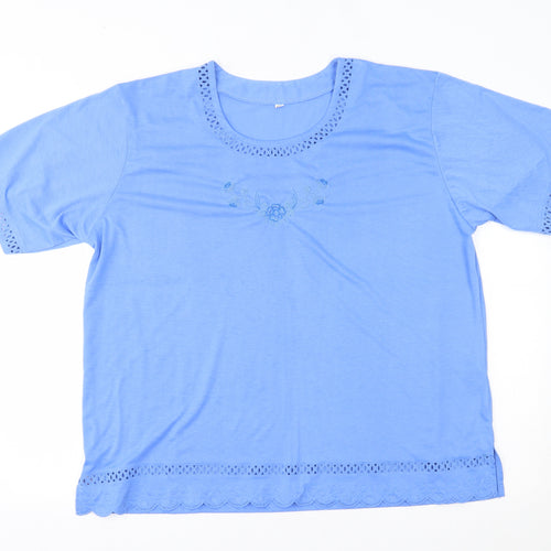Preworn Womens Blue   Basic Blouse Size 2XL