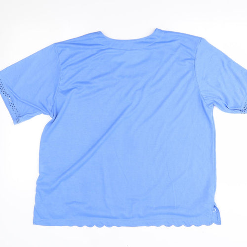 Preworn Womens Blue   Basic Blouse Size 2XL