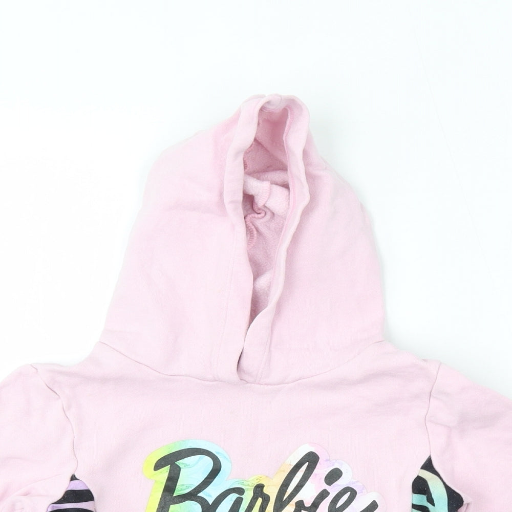 shopdirect Girls Pink   Pullover Hoodie Size 4-5 Years  - barbie
