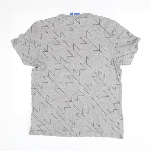 adidas Mens Grey    T-Shirt Size L
