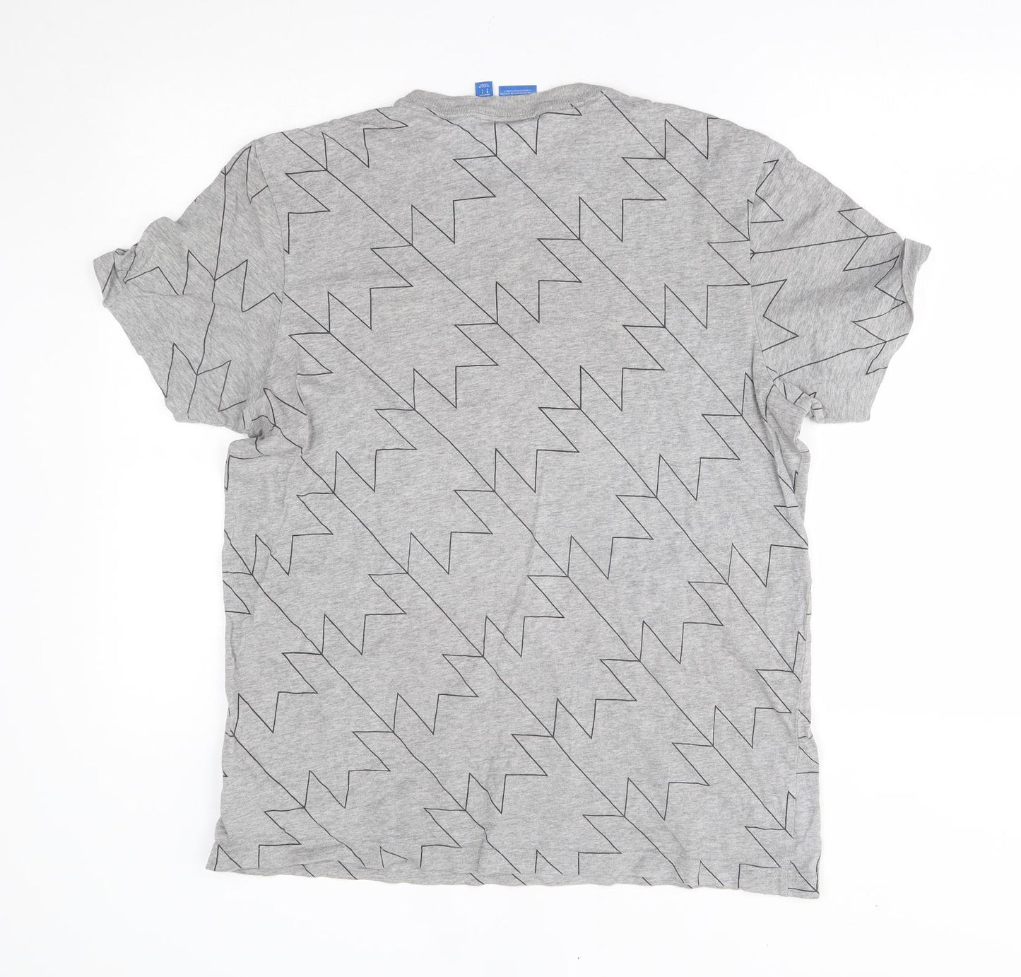 adidas Mens Grey    T-Shirt Size L