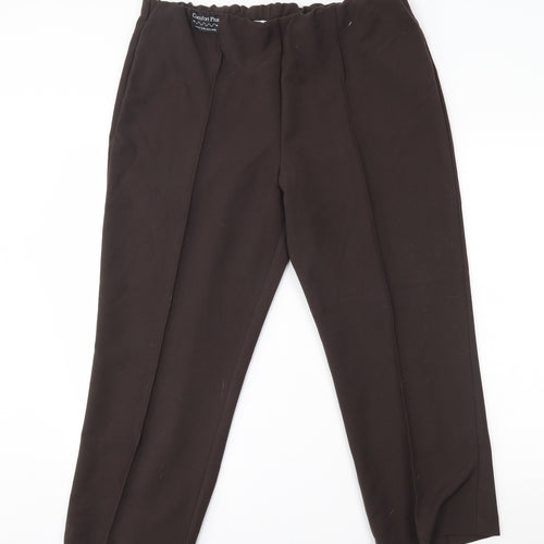 Classic Womens Brown   Trousers  Size 18 L25 in - comfort plus