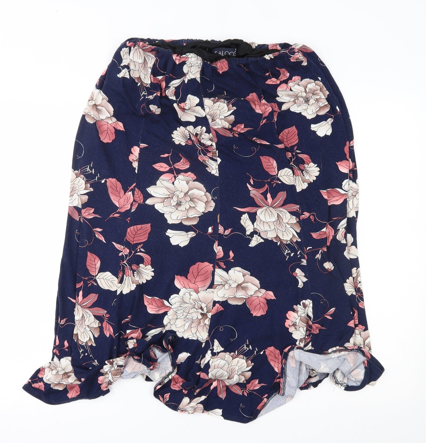 Saloos Womens Blue Floral  A-Line Skirt Size 16