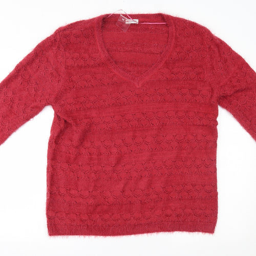 Damart Womens Red   Pullover Jumper Size 20