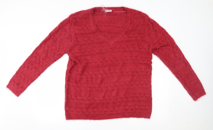 Damart Womens Red Pullover Jumper Size 20
