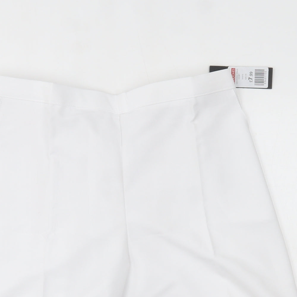 Mia Moda Womens White   Bermuda Shorts Size 18