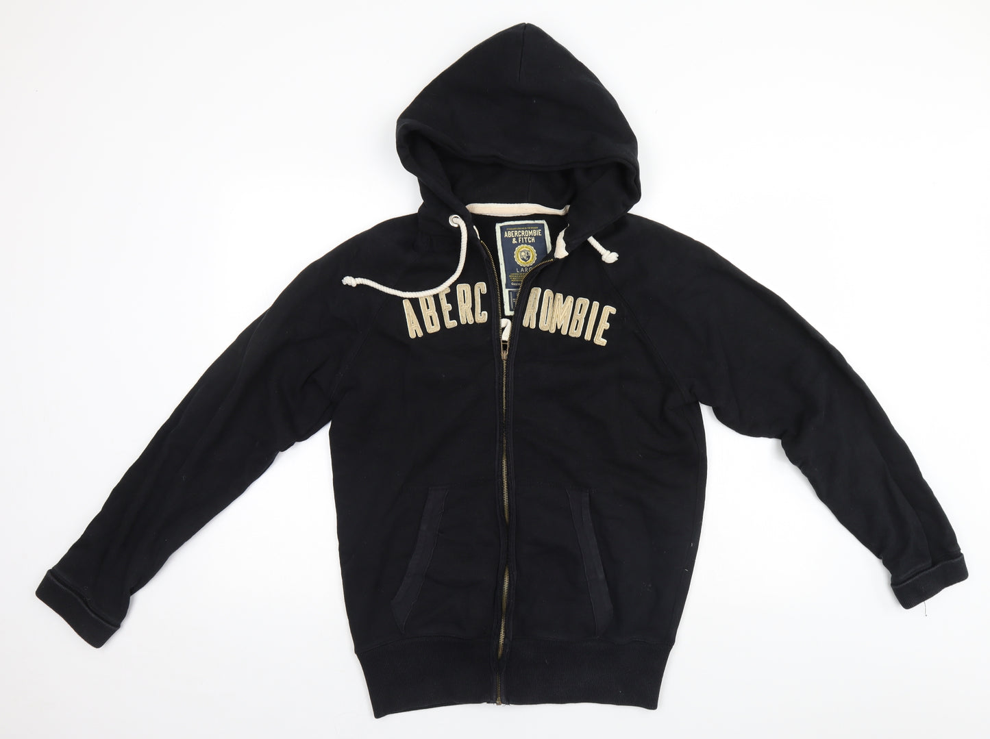 Abercrombie & Fitch Mens Black   Full Zip Hoodie Size L