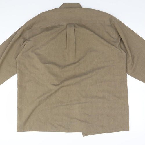 Sangan Mens Beige    Button-Up Size 16.5