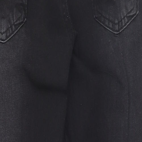 Preworn Girls Black   Straight Jeans Size 7 Years