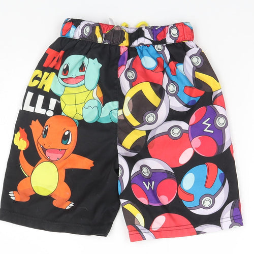 TU Girls Black   Utility Shorts Size 7 Years - Pokemon
