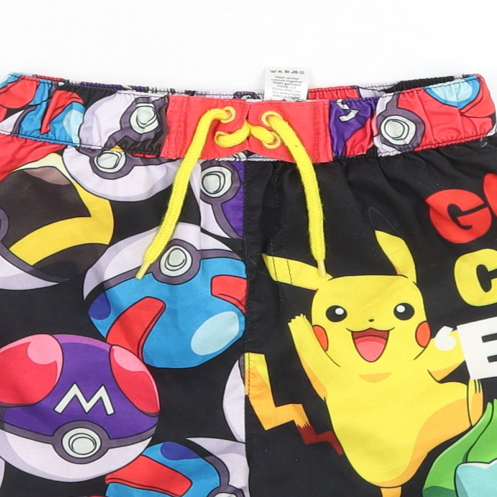 TU Girls Black   Utility Shorts Size 7 Years - Pokemon