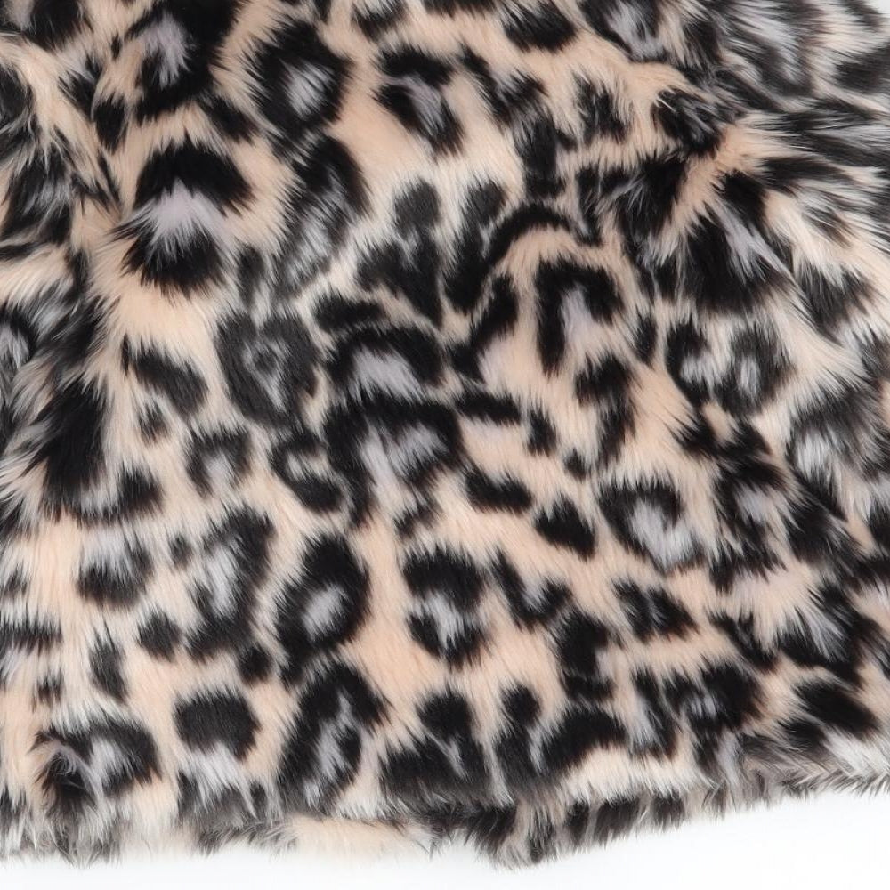 Matalan Girls Multicoloured Animal Print  Jacket  Size 7 Years  - Fluffy