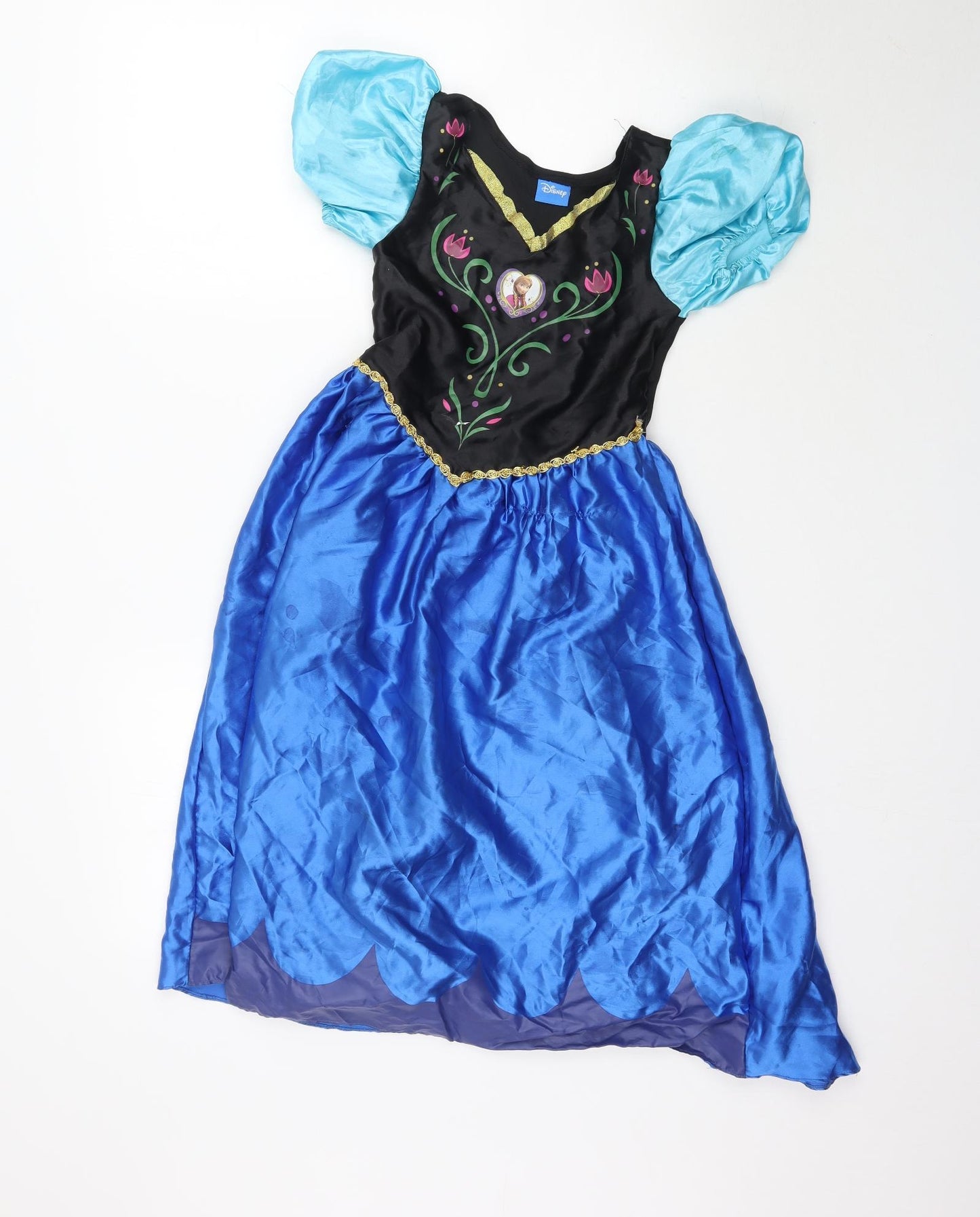 Disney Girls Multicoloured   Fit & Flare  Size 7-8 Years  - Frozen Princess Anna Costume
