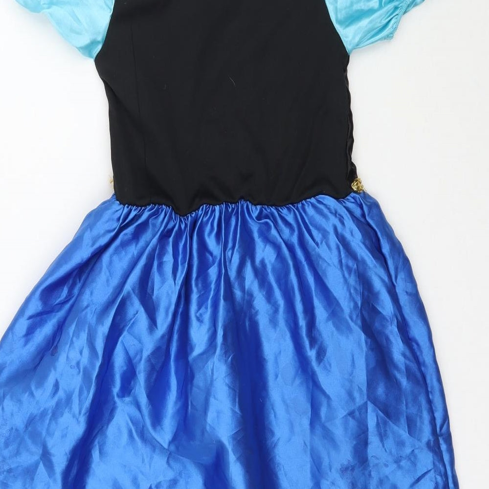 Disney Girls Multicoloured   Fit & Flare  Size 7-8 Years  - Frozen Princess Anna Costume